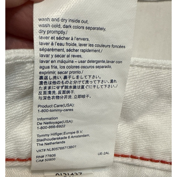 Tommy Hilfiger Shorts Womens 14 White Denim Rolled Cuff 4.5 Inch Inseam - Picture 8 of 16